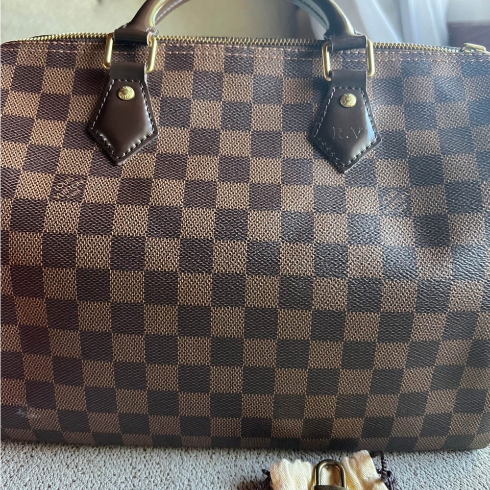 Louis Vuitton Brown Checkered Crossbody Bag